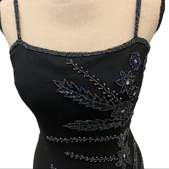 Vintage Scala Floral Beaded Sleeveless Maxi Dress - Picture 7 of 13